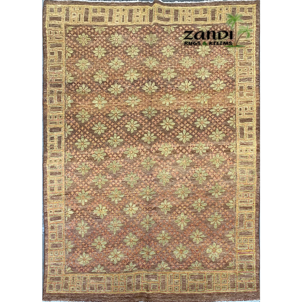 Hand knotted Afghani Khotan design rug size 5'4''x8'10'' RR10309